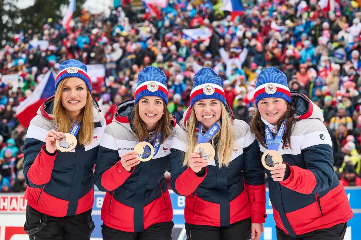 Emotional medal reallocation ceremony celebrates Czech biathletes
